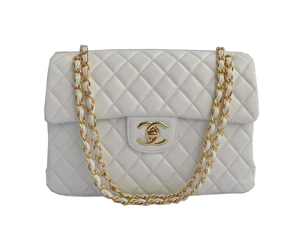 AAA Cheap Chanel Jumbo 2.55 Series Flap Bag A46558 White On Sale